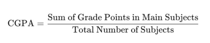 CGPA calculating formula