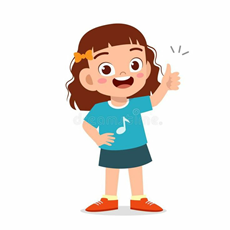 vector image of a girl